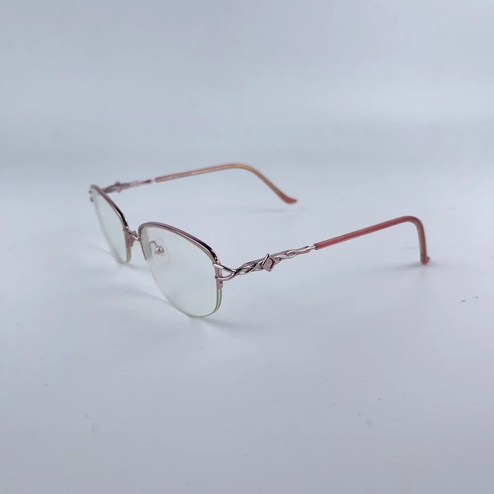 Marchon Tawny Rose Women's Eyeglasses Frame‎ Rose Gold Metal 55-17-135 mm